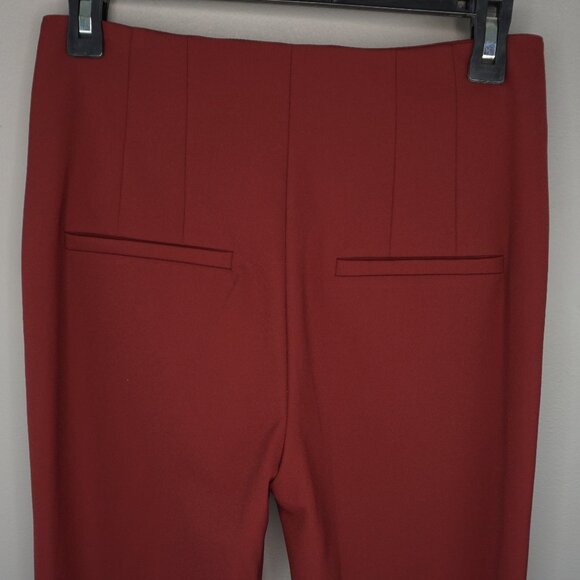New Veronica Beard Jaya Stretch Crop Kick Flare Pants in Oxblood size 2 - Picture 10 of 16